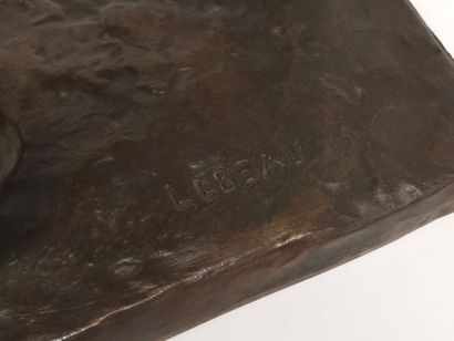 MAURICE LEBEAU (1885-1961)
Panthère en bronze,...