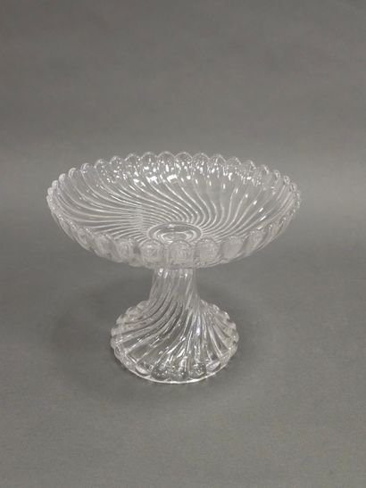 BACCARAT modèle bambou 
Paire de compotier...