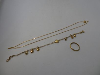 1 Chaîne Or 18kt 2,84g 1 Bracelet Or 18kt...