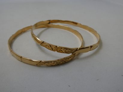 2 Bracelets Or 18kt 27,02g 