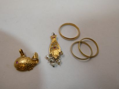 1 Wedding ring 2 tones 18kt Gold 2,46g 1...
