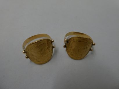 2 Bagues Or 18kt 15,52g 