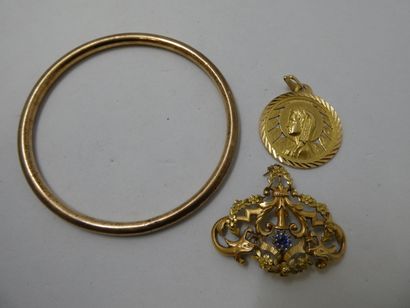 1 Bracelet 18kt Gold 43,55g 1 Pendant 18kt...