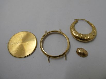 3 scrap 18kt gold 9,21 g 1 buckle 18kt gold...