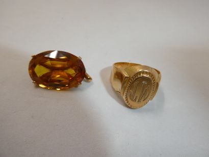 1 Bague Or 18kt 6,23 g 1 Pendentif Or 18kt...