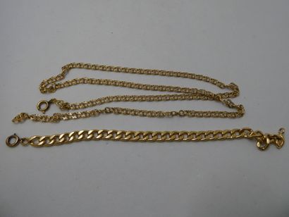 1 Bracelet Or 18kt 4,76g 1 Chaîne Or 18kt...