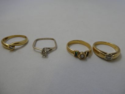 1 Bague Or 18kt et diamant 2,57g 1 Bague...
