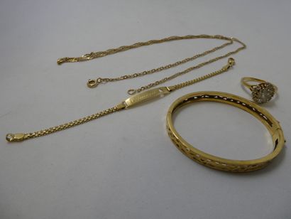 1 Bracelet Or 18kt 5,65g 1 Bague Or 18kt...