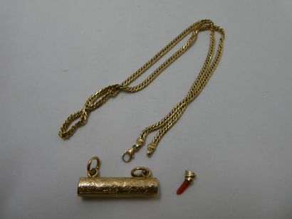 1 Necklace 18kt Gold 8,60g 1 Pendant 18kt...