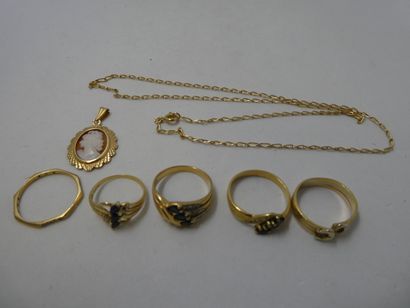 1 Chaine Or 18kt 3,42 g 1 Pendentif Or 18kt...