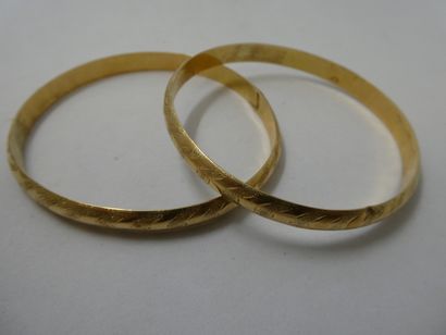 2 Bracelets 18-carat gold 18.36g 