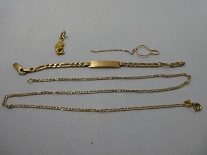 1 Bracelet Or 18kt 6,04g 1 Pendentif Or 18kt...