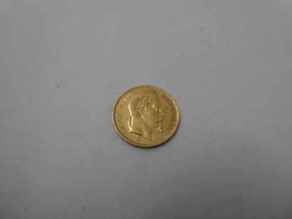 1 Gold Coin 900°/oo 6,41 g 20 frs year 1862...