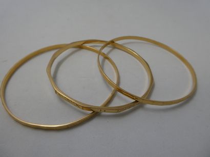 3 Bracelets 18kt Gold 29.74g 