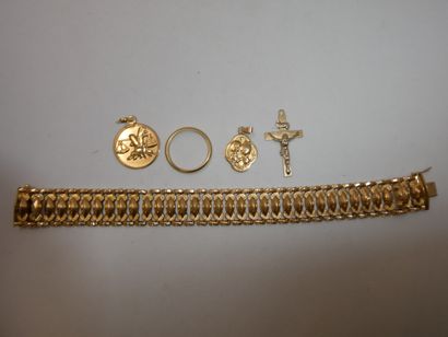3 Pendentifs Or 18kt 9,05 g 1 Bracelet Or...