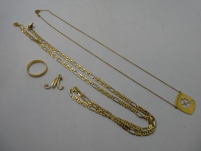 1 Gold chain 2 tones 18kt 16,81g 1 Gold necklace...