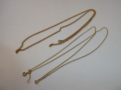 2 Chaînes Or 18kt 18,35g 