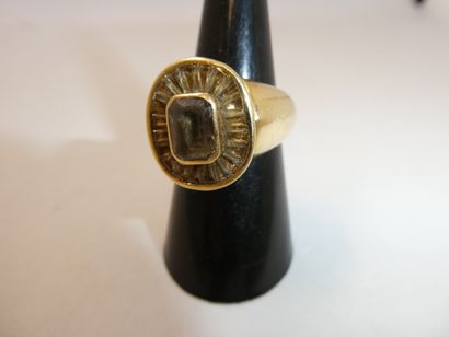 1 Ring 18kt gold and stones 12,57g 