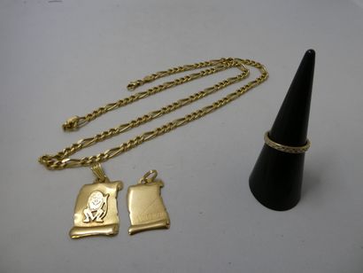 1 Pendentif Or 18kt 1,80g 1 Chaîne Or 18kt...