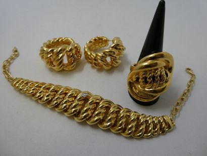 1 Bracelet Or 18kt 11,84g 1 Bague Or 18kt...