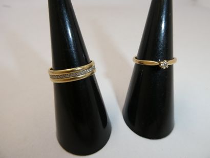 1 Wedding ring 2 tones 18kt gold 3,19 g 1...