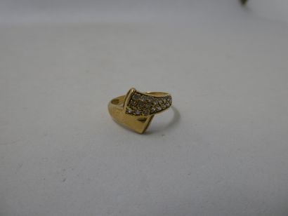 1 Bague Or 18kt et pierres 2,33g 