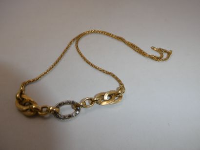 1 Collier Or 2 tons 18kt et pierres 9,83g...