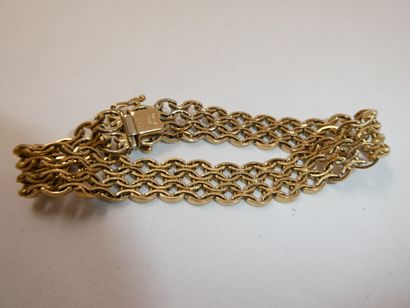 1 Bracelet Or 18kt et pierres 27,40g 