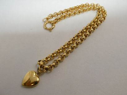 1 Collier et pendentif Or 18kt 36,78g maille...