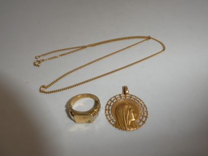 1 Pendentif Or 18kt 3,22g 1 Chaîne Or 18kt...