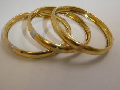3 Bracelets Or 3 tons 18kt 33,36g 