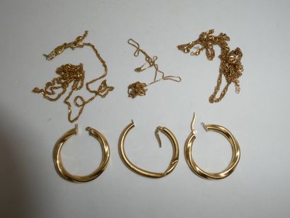 1 Boucle Or 18kt 1,79g 1 Paire de boucles...