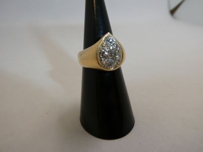1 Bague Or 18kt et diamants 9,58g 