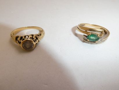 1 Bague Or 18kt et pierres 2,47g 1 Bague...