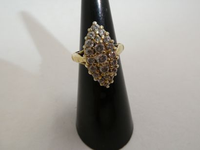 1 Bague Or 18kt et pierres 3,58g 