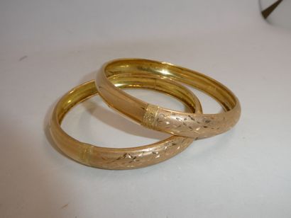 2 Bracelets Or 18kt 26,62g 