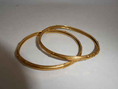 2 Bracelets Or 18kt 24,83g 