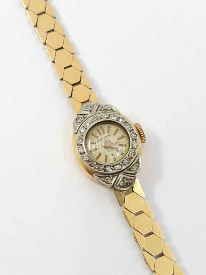 MONTRE bracelet en or deux tons 750°, boîtier...