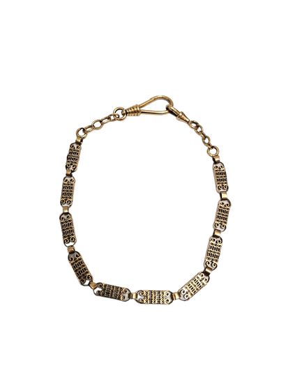 CHAINE DE SUSPENSION, maille ajourée en or...