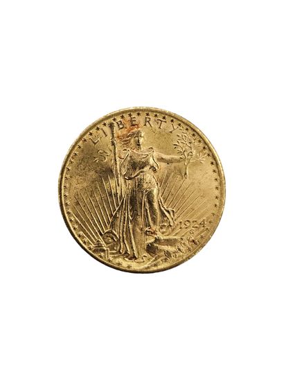 PIECE de 20 dollars Or
1924
Poids: 33,4g