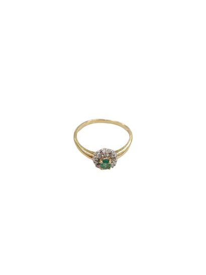 FRENCH WORK
Daisy ring in 750° yellow gold...