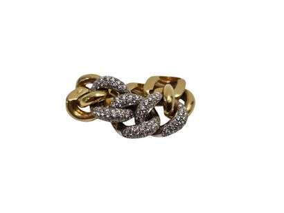 TRAVAIL ITALIEN
Bague en or deux tons 750°...