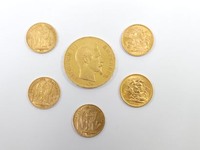 PIECE de 100 francs or 1858/A
Poids : 32,26...