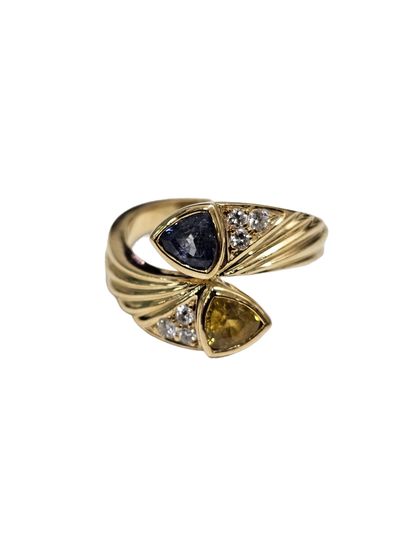 DEMI-PARURE en or jaune 750° comprenant :...