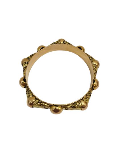 BRACELET en or deux tons 750° ciselé
Poids...