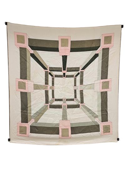HERMES PARIS 
carre en twill de soie imprime...