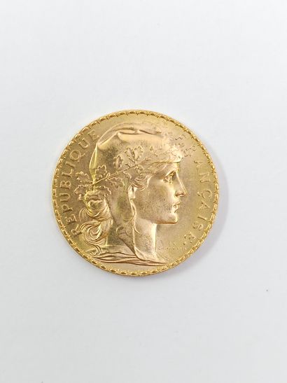 PIECE de 20 francs or au coq 1909
Poids :...