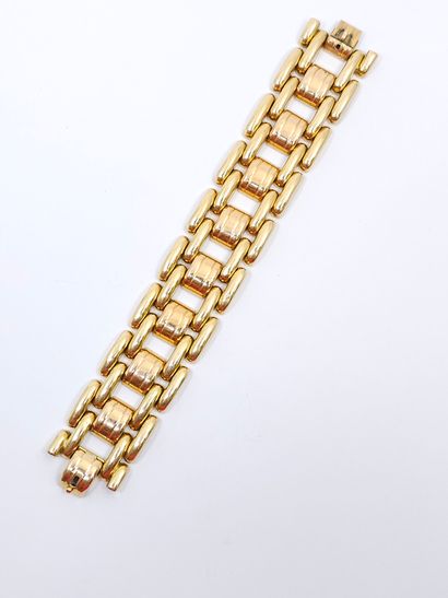BRACELET en or 750° articulé 
Art déco 
Poids...