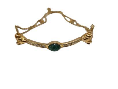 BRACELET en or jaune 750°, une partie en...
