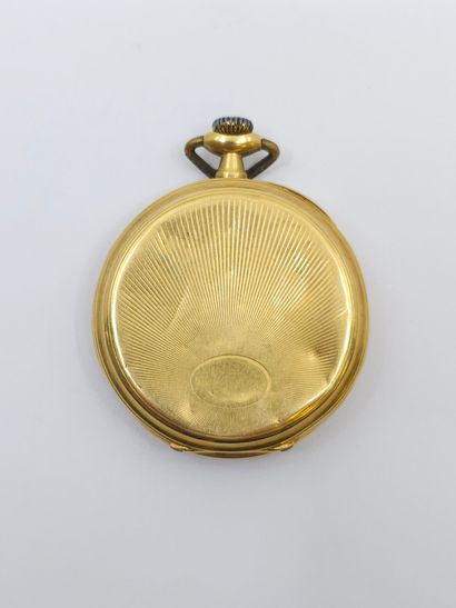 MONTRE DE GOUSSET en or jaune 750° , double...